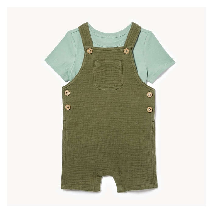 Baby Boys' 2-Piece Short Overall Set